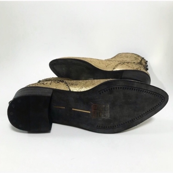 Dolce Vita. Cassius gold metallic ankle boots. - Picture 7 of 7